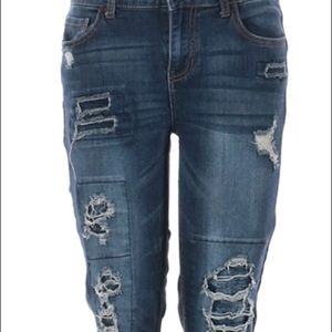 Vanilla star mid/reg rise ripped skinny jeans